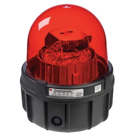 Warning Light, Red, LED, 120V AC, 60 FPM, 9 1/4 in Dia., Surface MPN:371LED-120R
