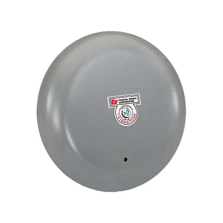 Gong Bell, Bell, Continuous, Not Applicable, 102 dBA, Gray, Ceiling; Wall Mount MPN:A10
