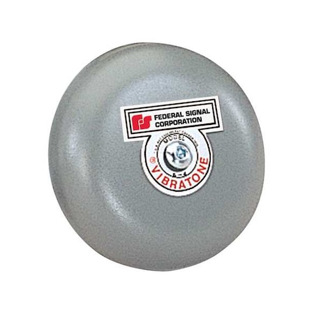 Gong Bell, Bell, Continuous, Not Applicable, 102 dBA, Gray, Ceiling; Wall Mount MPN:A4