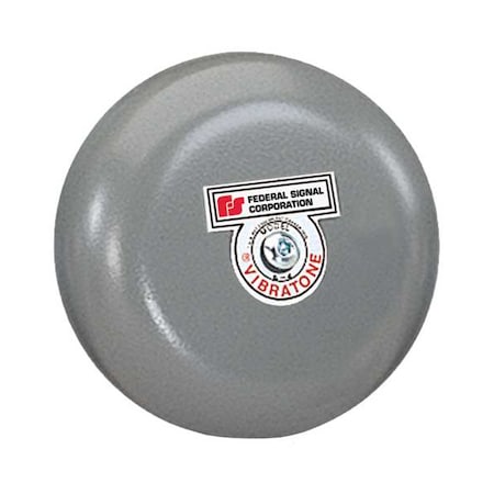 Gong Bell, Bell, Continuous, 102 dBA, Gray, Ceiling; Wall Mount MPN:A6