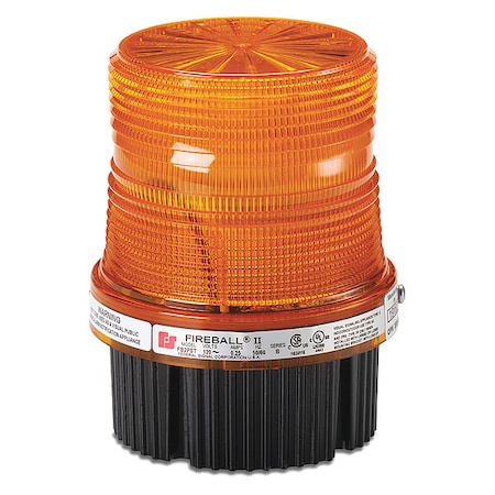 Warning Light, Amber, Strobe Tube, 24V DC, 80 FPM, 4 3/32 in Dia., 1/2 in NPT Pipe or Surface MPN:FB24ST-024A