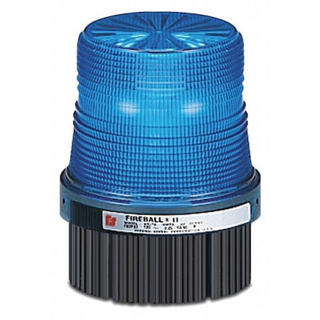 Warning Light, Blue, Strobe Tube, 24V DC, 80 FPM, 4 3/32 in Dia., 1/2 in NPT Pipe or Surface MPN:FB24ST-024B