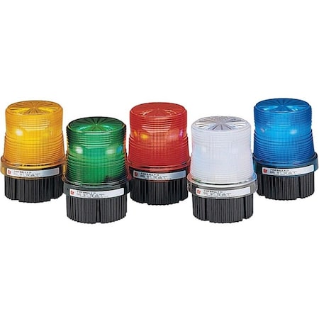 Warning Light, Clear, Strobe Tube, 24V DC, 80 FPM, 4 3/32 in Dia., 1/2 in NPT Pipe or Surface MPN:FB24ST-024C