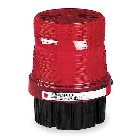 Warning Light, Red, Strobe Tube, 120V AC, 80 FPM, 4 3/32 in Dia., (F) 1/2 in NPT or Surface MPN:FB2PST-120R