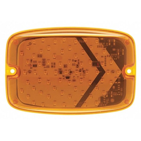 Warning Light, Amber, 12V DC, Variable FPM, Not Applicable Dia. MPN:FR6-ARROW