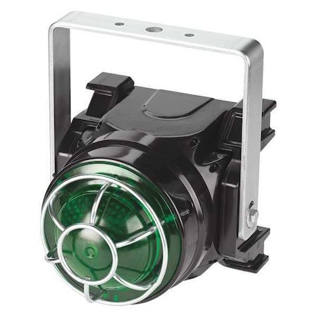 Warning Light, Green, LED, 120 to 240V AC, 60, 75, 90 FPM, Not Applicable Dia., U-Bracket MPN:G-LED-AC-T-G