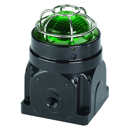 Warning Light, Green, LED, 24V DC, 60, 75, 90 FPM, Not Applicable Dia., Surface MPN:G-LED-DC-D-G