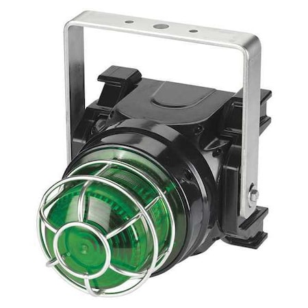 Strobe Light, Green, Xenon, 24V DC, 60 FPM, Not Applicable Dia., U-Bracket MPN:G-STR-024-T-G