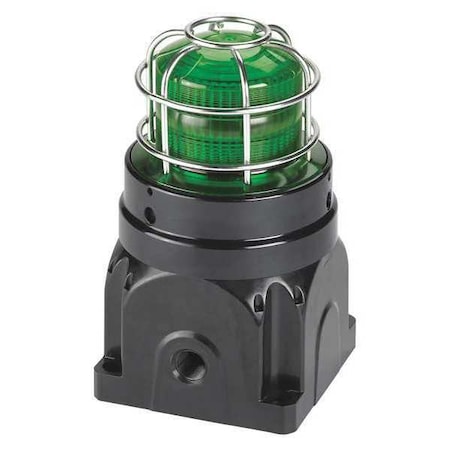 Strobe Light, Green, Xenon, 120V AC, 60 FPM, Not Applicable Dia., Surface MPN:G-STR-120-D-G