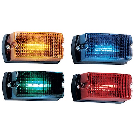 Warning Light, Blue, LED, 12V DC, 80 FPM, Not Applicable Dia., Surface MPN:LP1-012B