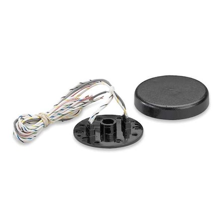 Mounting Base, 24 to 240V AC/DC, Black, 3 3/8 in Dia., 1/4 in Height, LSL Series MPN:LSBS