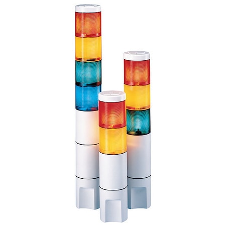 Status Indicator Light, 120V AC, Amber, Red, 2 3/16 in Dia., 9 13/16 in Height MPN:MSL2-120AR