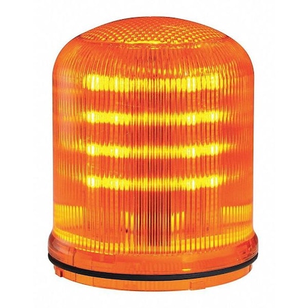 Warning Light, Amber, LED, 12 to 24V AC/DC, 120 to 240V AC, 85, 120 FPM, 3 29/32 in Dia. MPN:SLM100A