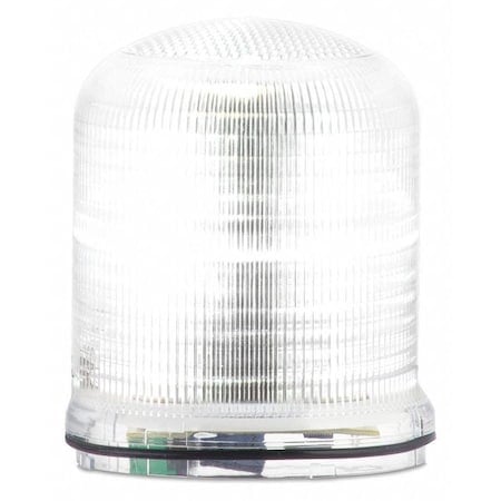 Warning Light, Clear, LED, 12 to 24V AC/DC, 120 to 240V AC, 85, 120 FPM, 3 29/32 in Dia. MPN:SLM100C