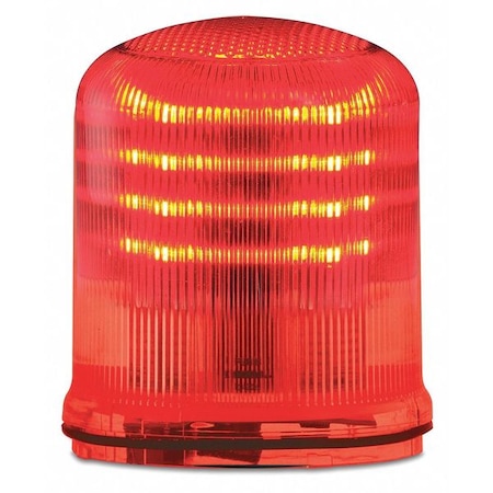 Warning Light, Red, LED, 12 to 24V AC/DC, 120 to 240V AC, 85, 120 FPM, 3 29/32 in Dia. MPN:SLM100R