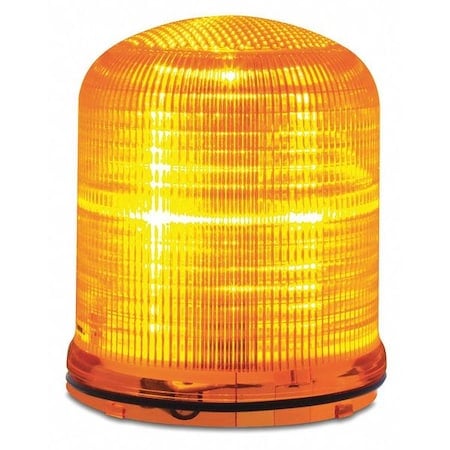 Warning Light, Amber, LED, 12 to 24V AC/DC, 120 to 240V AC, 85, 120 FPM, 3 29/32 in Dia. MPN:SLM200A