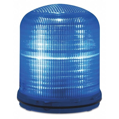 Warning Light, Blue, LED, 12 to 24V AC/DC, 120 to 240V AC, 85, 120 FPM, 3 29/32 in Dia. MPN:SLM200B