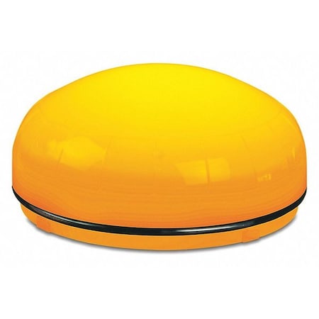 Warning Light, Amber, 3 29/32 in Lens Dia., 1 43/64 in Height, Polycarbonate Lens, Wire, LED MPN:SLM300A