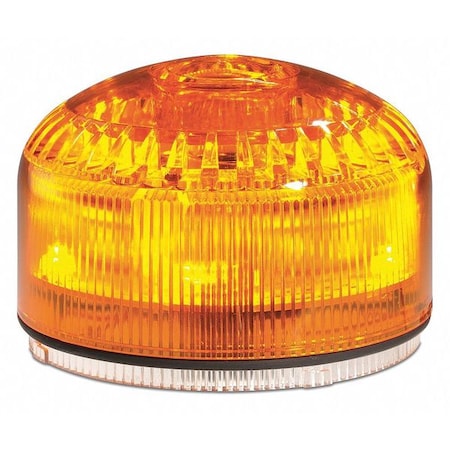 Beacon Warning Sounder Light, Amber, 3 29/32 in Lens Dia., 2 7/16 in Height, Polycarbonate Lens MPN:SLM500A