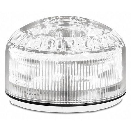 Beacon Warning Sounder Light, Clear, 3 29/32 in Lens Dia., 2 7/16 in Height, Polycarbonate Lens MPN:SLM500C
