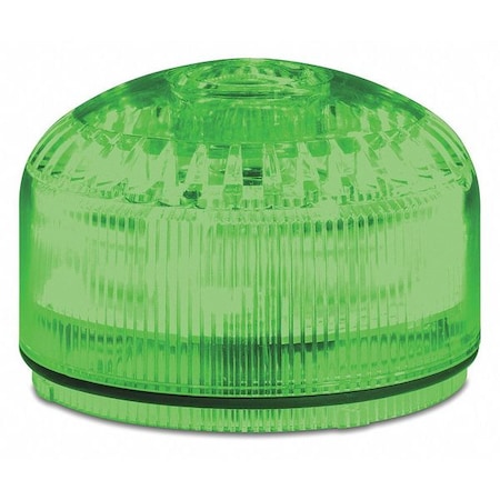 Beacon Warning Sounder Light, Green, 3 29/32 in Lens Dia., 2 7/16 in Height, Polycarbonate Lens MPN:SLM500G