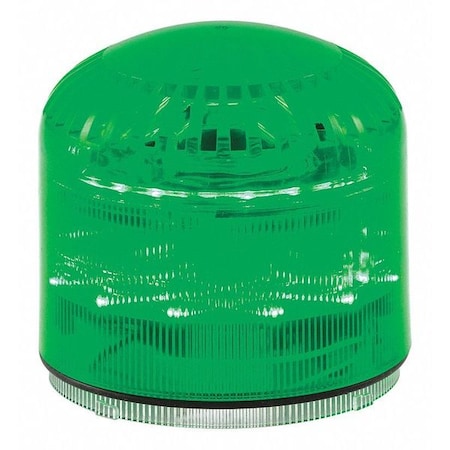 Beacon Warning Sounder Light, Green, 3 29/32 in Lens Dia., 3 7/16 in Height, Polycarbonate Lens MPN:SLM600G