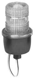 Low Profile Mini Strobe Light: Red, Pipe Mount, 12 to 48VDC MPN:LP3M-012-048R