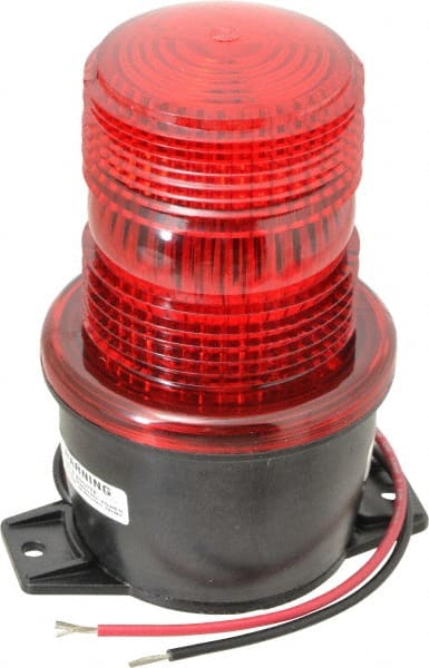 Low Profile Mini Strobe Light: Red, T-Mount Mount, 12 to 48VDC MPN:LP3T-012-048R