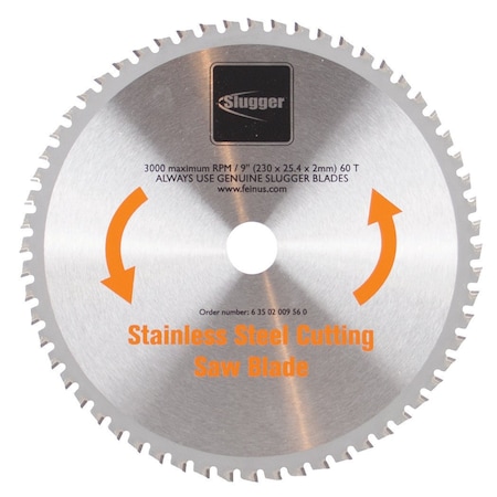 Circular Saw Blades, Stainless Steel, 9 in MPN:63502009560