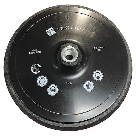 Backing Pad, Plastic, Standard, 7-7/8