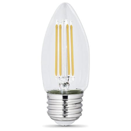 5.5 W, Compact LED Bulb, White, B10, 2700K Temp. Clear, Dimmable, PK2 MPN:BPETC60927CAFIL/2/RP