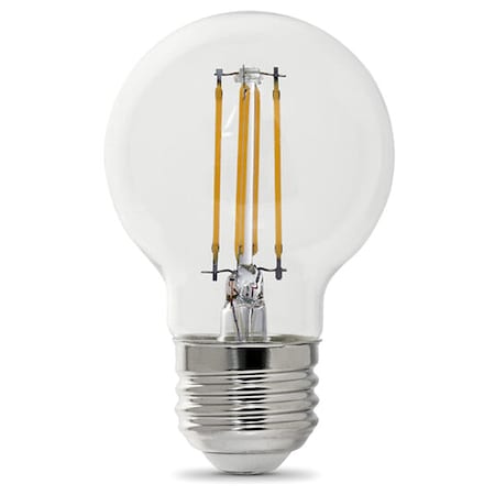 3.8 W, Compact LED Bulb, White, G16-1/2, 2700K Temp. Clear, Dimmable, PK2 MPN:BPGM40927CA/FIL/2/RP