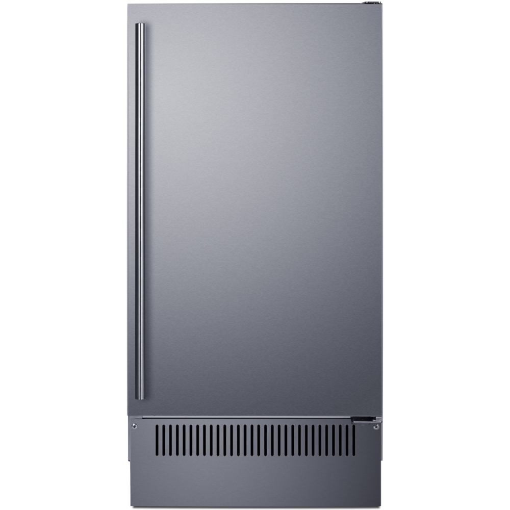Summit Appliances 18in Wide Clear Ice Maker, Silver MPN:BIM182