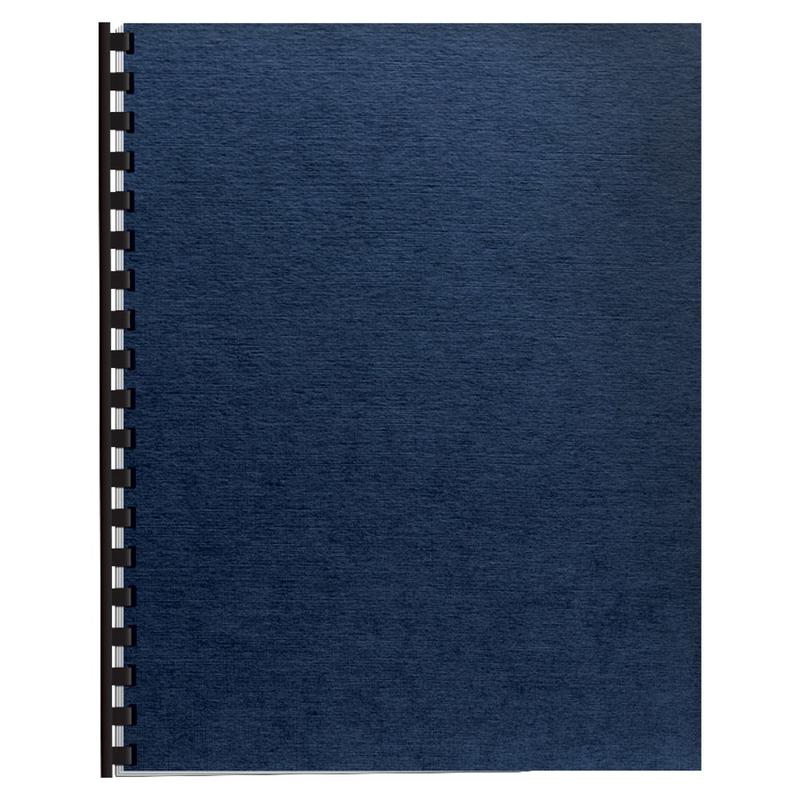 Fellowes Linen Classic Presentation Covers, 8 1/2in 11in, Navy, Pack Of 200 MPN:52098