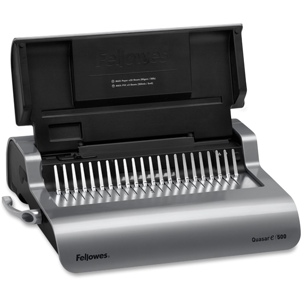 Fellowes E 500 Electric Comb Binding Machine With Starter Kit, Silver/Black MPN:5216901