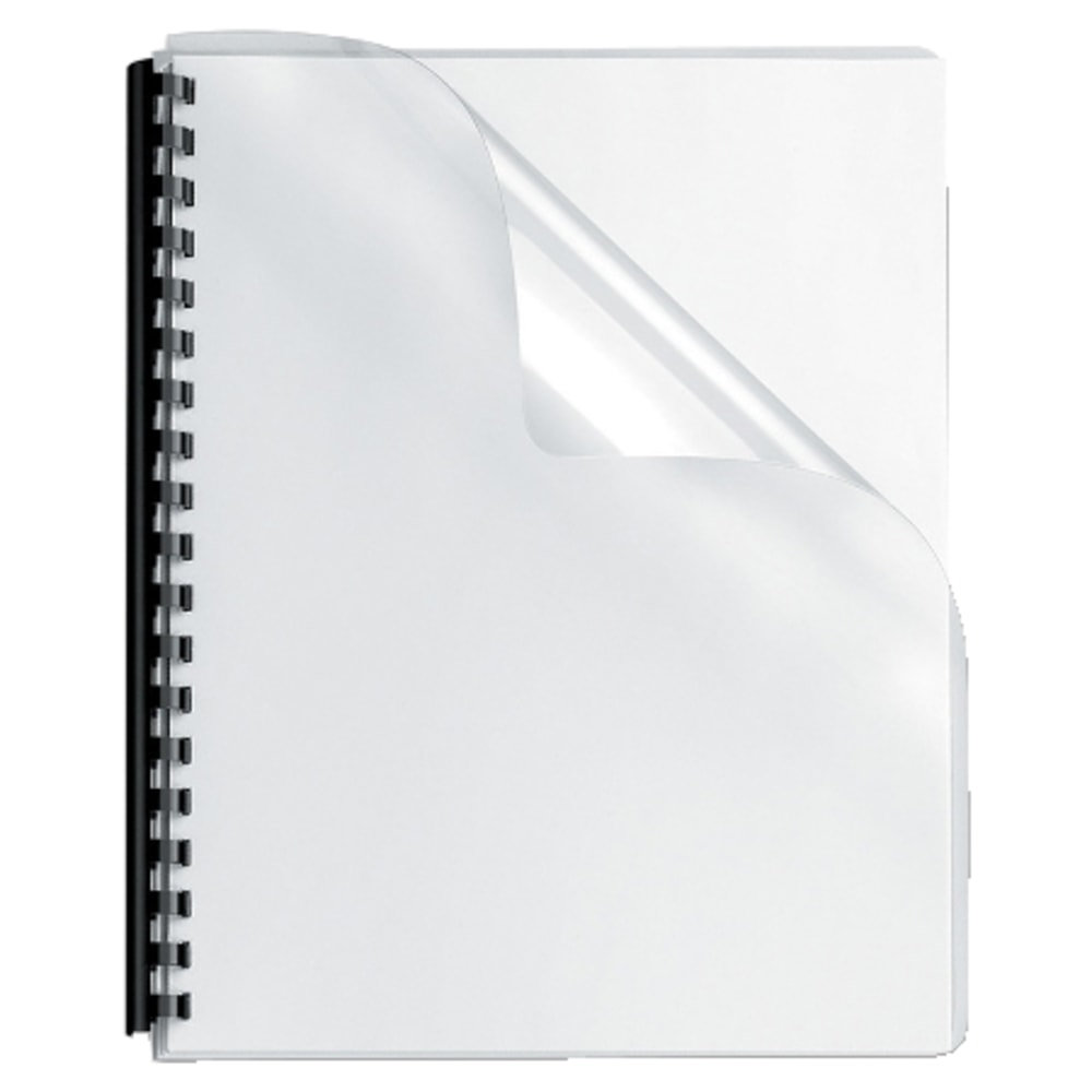 Fellowes Clear Presentation Binding Covers with Round Corners, Oversized 8 3/4in x 11 1/4in, PVC 8mil, Pack Of 100 MPN:52311
