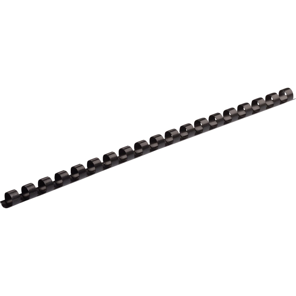 Fellowes 19-Ring Plastic Comb Binding, 0.3in x 10.8in x 0.3in, Black, Pack Of 25 MPN:52321