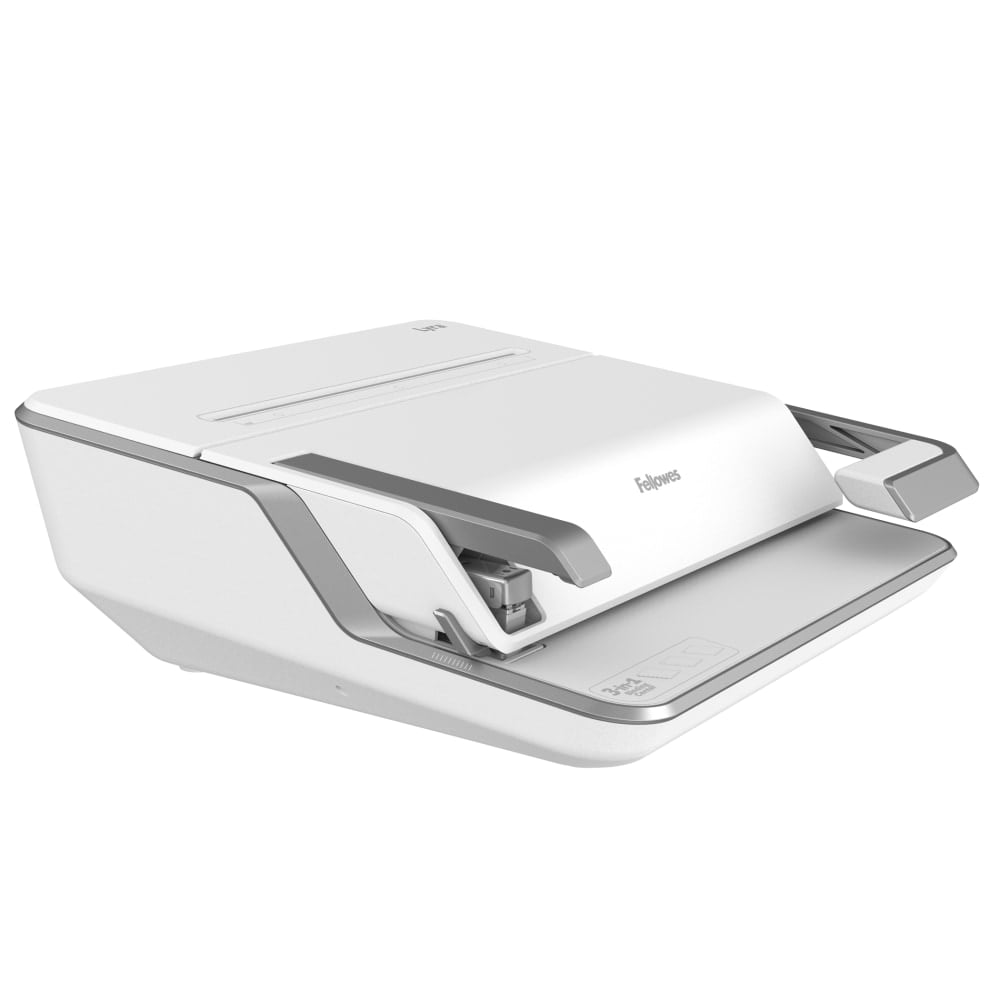 Fellowes Lyra 3-in-1 Manual Binding Center, 300-Sheet Capacity, 6.03inH x 16.63inW x 15.56inD, White/Gray, 5603001 MPN:5603001