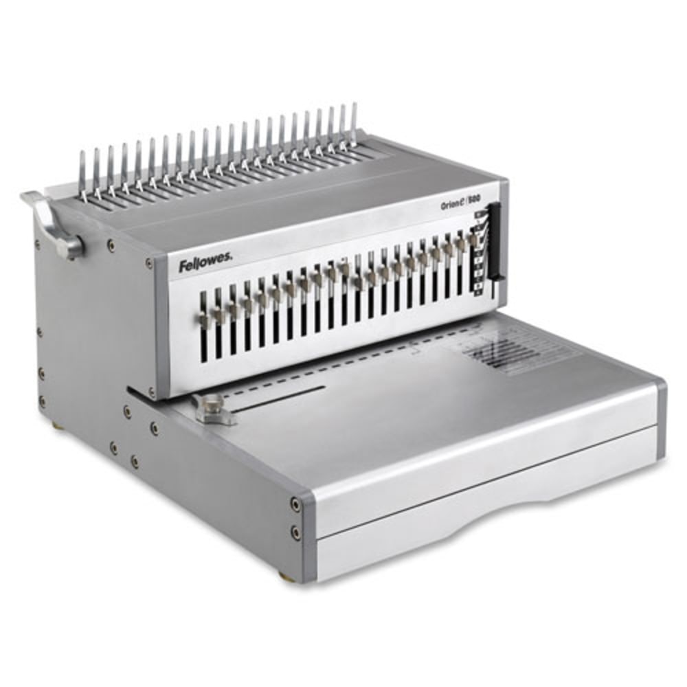 Fellowes Orion E 500 Electric Comb Binding Machine, 9.8inH x 15.8inW x 19.8inD, Silver MPN:5643201