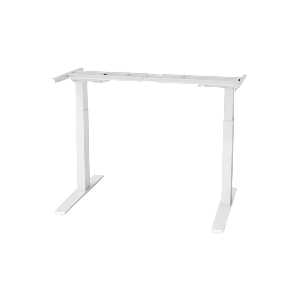 Fellowes Triumph LX 2-Leg Height-Adjustable Steel Table Base, 26-1/2inH x 42inW x 23inD, White MPN:2T-LX-C48-30-WHT