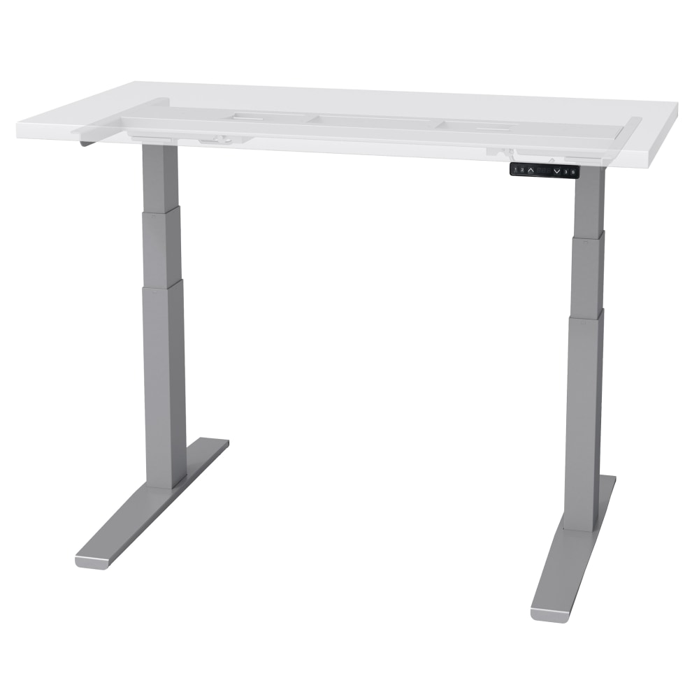 Fellowes Victory LX 2-Leg Electric Steel Table Base With Memory Height Settings, 47-3/4inH x 36inW x 24inD, Silver MPN:2VT-LX-C36-24-SLV