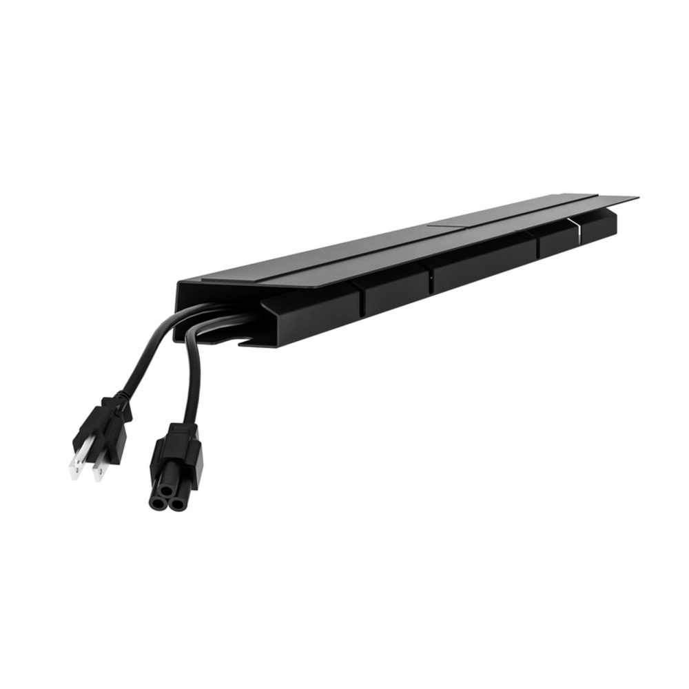 Fellowes Trough Deluxe Conceal Cable Management/Organizers, 18in x 19in, Black, Set Of 2 Organizers MPN:TROUGH-DLX-KIT-BLK