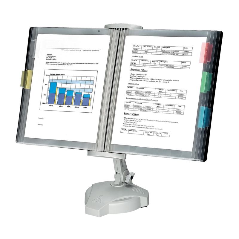 Fellowes Desktop Reference Rack, Platinum MPN:22300