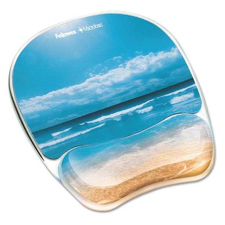 Gel Mouse Pad, Wrist Rest, 7x9, Sandy Beach MPN:FEL9179301