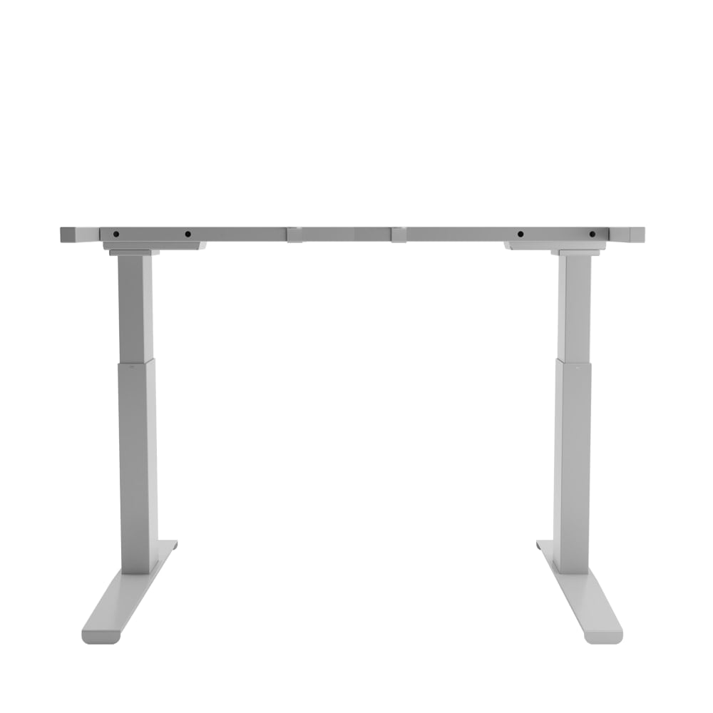 Fellowes Triumph LX Electric Height Adjustable 2-Leg Table Base, For Tables 48in-72in x 30in, 43-1/2inH x 72inW x 30inD, Silver MPN:2T-LX-C48-30-SLV