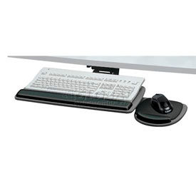 Fellowes® Standard Adjustable Keyboard Tray Graphite/Black 93841 - Pkg Qty 2