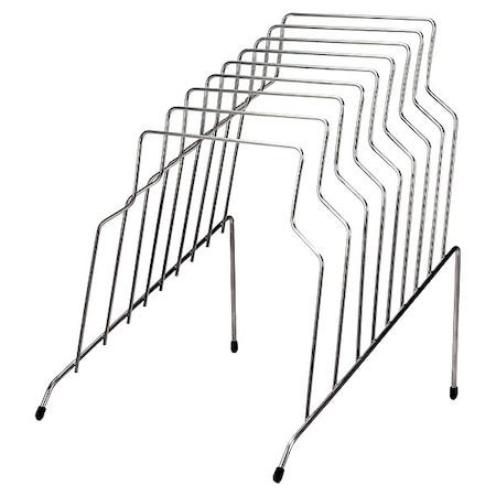 File Holder, Silver, Steel, 10 1/8 in W, 12 1/8 in L, 11 4/5 in H, 8 Number of Compartments MPN:72604
