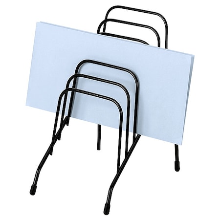Step File, Black, Steel, 4 3/8 in W, 6 1/2 in L, 7 3/4 in H, 6 Number of Compartments MPN:72613