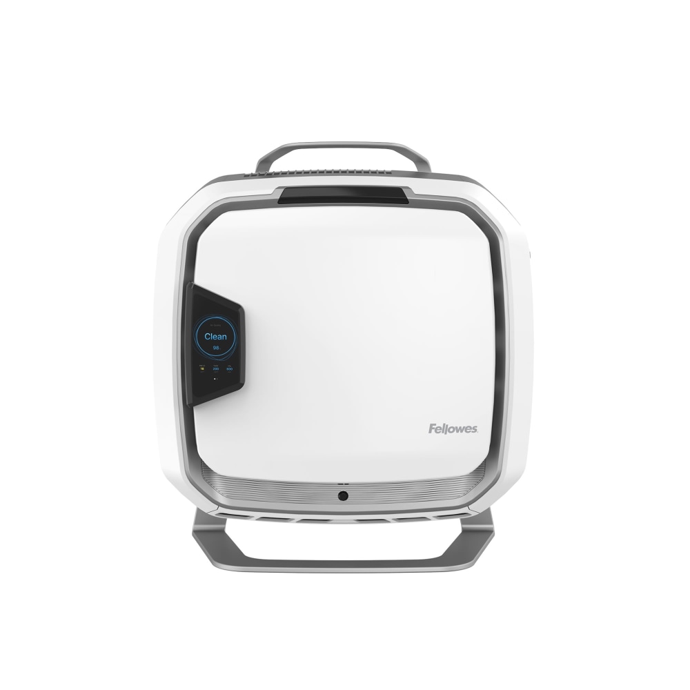 Fellowes Array AS1 H13 True HEPA Tower Air Purifier, 1, 800 Sq. Ft. Coverage, 22-3/4inH x 10-5/8inW x 21inD, White/Silver MPN:5884201