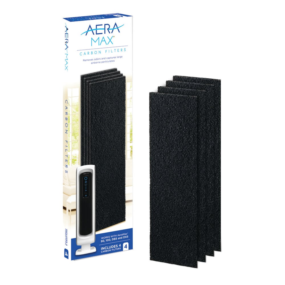 Fellowes AeraMax Carbon Filters, Small, 4-3/8in x 16-7/16in, Pack Of 4 Filters MPN:9324008
